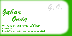 gabor onda business card